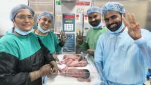 एलकेएएमएच अस्पताल, हेडरी में तीन नवजात शिशुओं का सफल जन्म